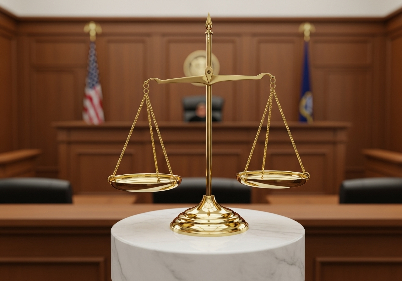 Scales of justice representing our commitment to legal compliance
